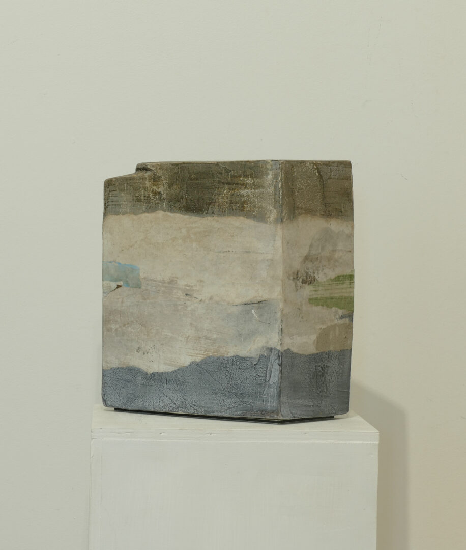 #20362 24x20x11 Technique mixte sur bois série Minéral 