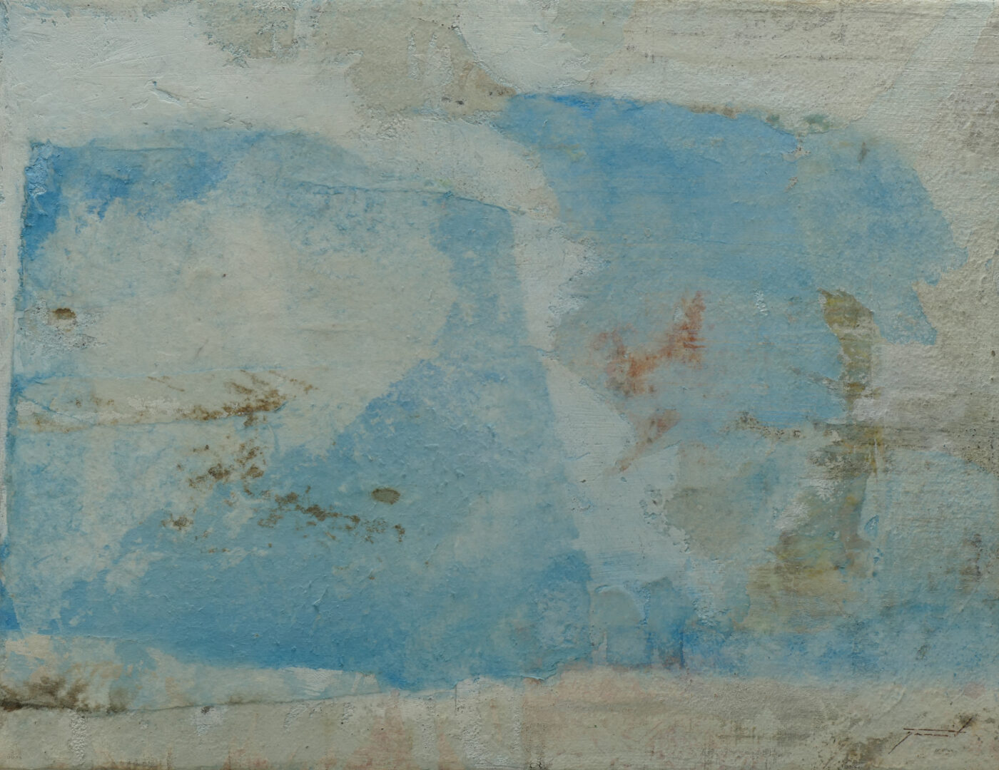 #20557 27x35 Technique mixte sur toile série Reflets