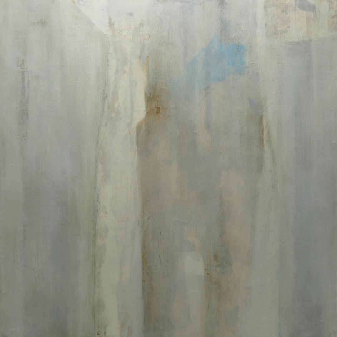 #20584 100x100 Technique mixte sur toile série Paysages intérieurs